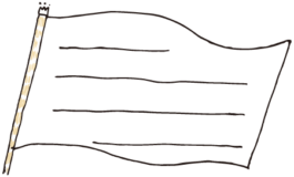 旗のメッセージカード素材