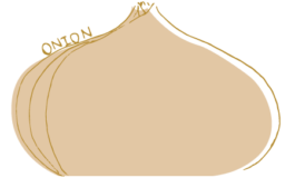 拡大玉ねぎのメッセージカード素材