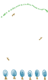 山と木の名刺サイズ素材