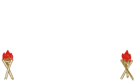 かがり火のメッセージカード素材